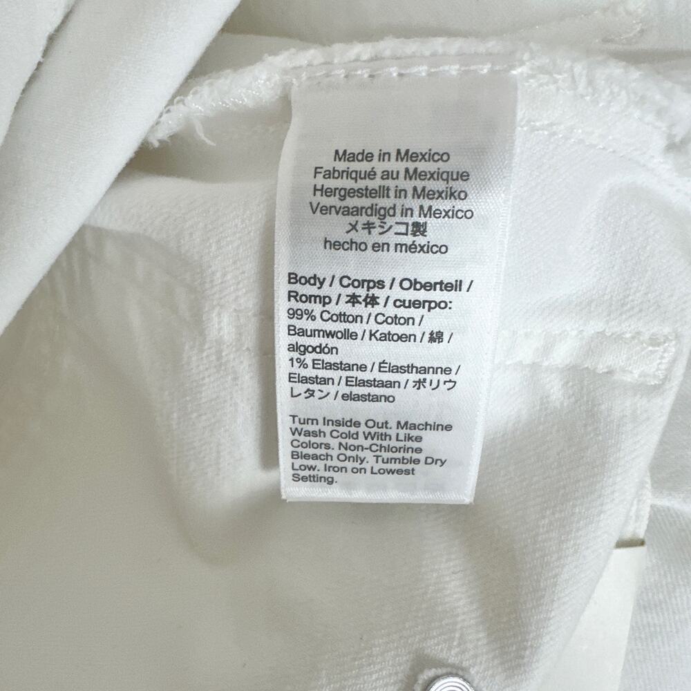 J.Crew Petite Sailor Slim Wide Leg Jean High Rise Gold Buttons White US 29P NWT - Picture 13 of 15